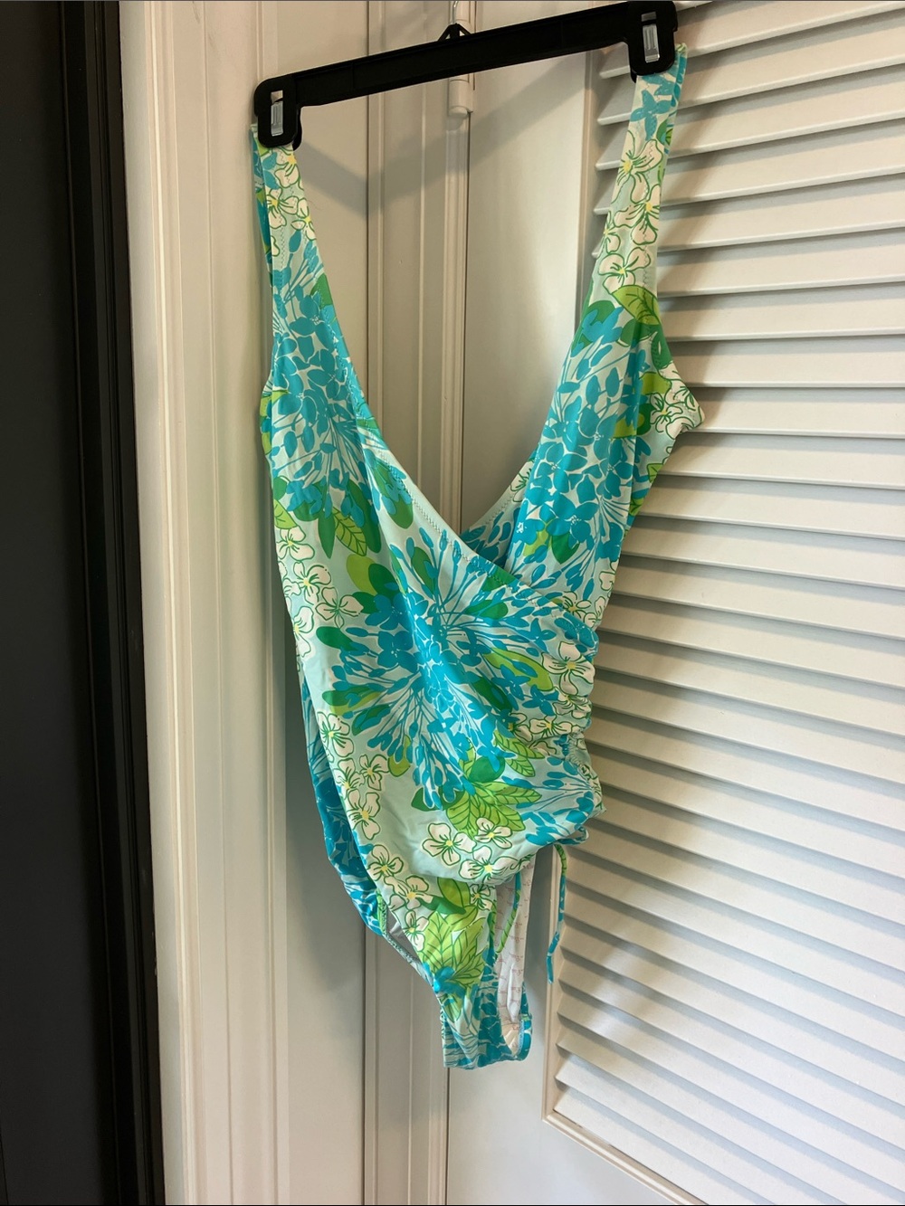 Lilly Pulitzer turquoise & Lime Floral One-Piece Swimsuit